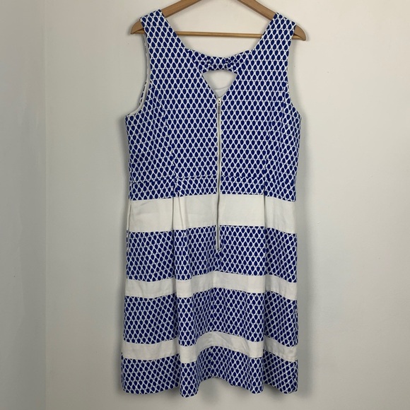 Ricki’s Blue White Fit & Flare Sleeveless Dress - Picture 5 of 8